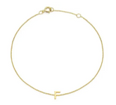 9ct YG MINI INITIAL 'F' B/L 15.5-19cm